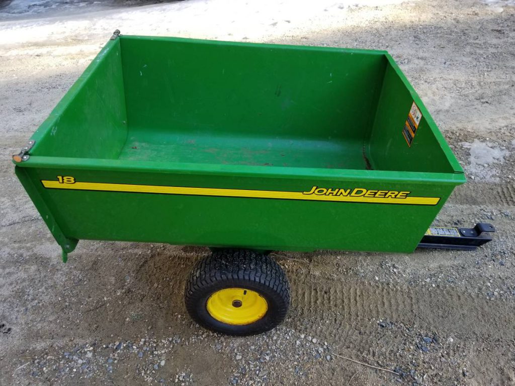 Used John Deere S Cu Ft Steel Utility Cart Trailer Ronmowers