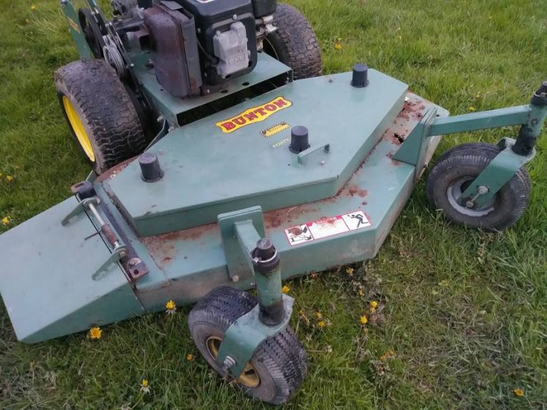 Bunton 48" walk behind lawn mower with bagger for sale RonMowers