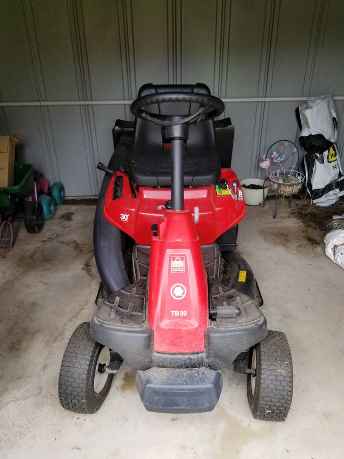 2019 Troy Bilt TB30 R Riding Lawn Mower with double bagger - RonMowers