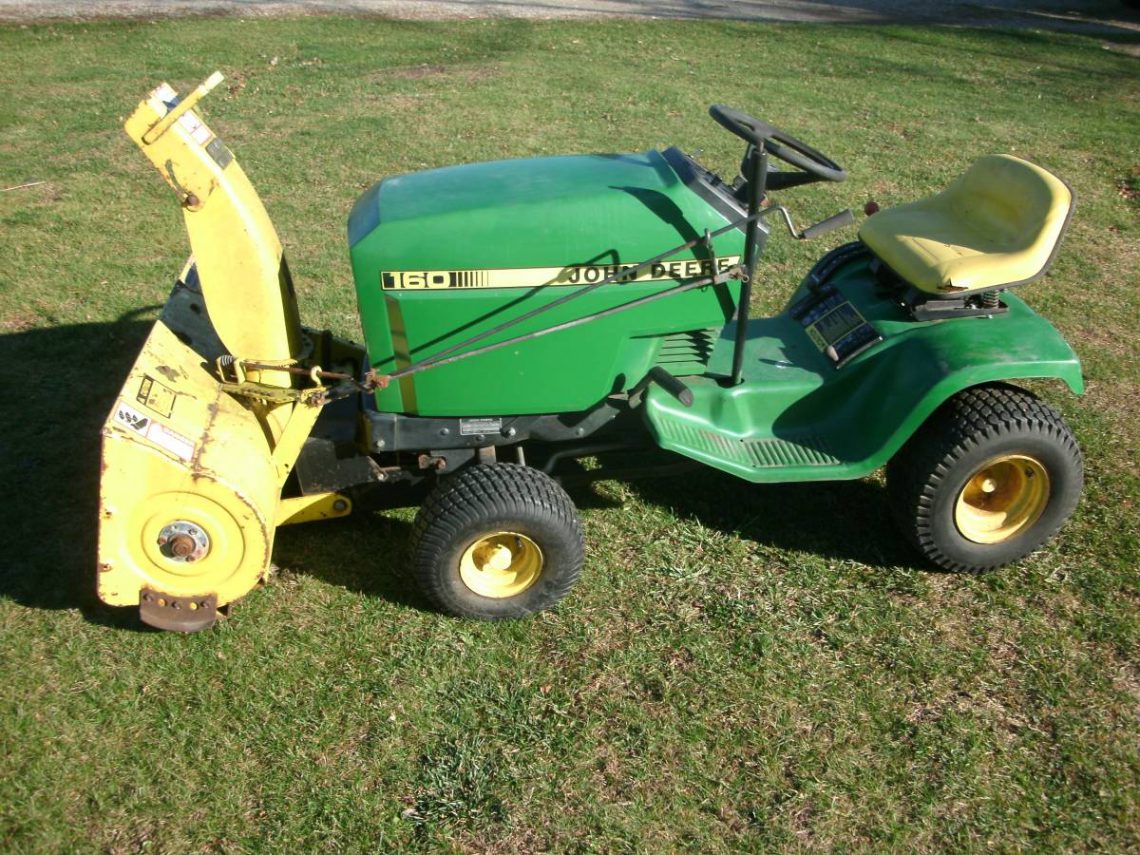 John Deere 160 Riding Mower Lawn Tractor With Snow Blower Ronmowers 6046