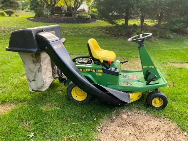 John deere sx75 discount bagger